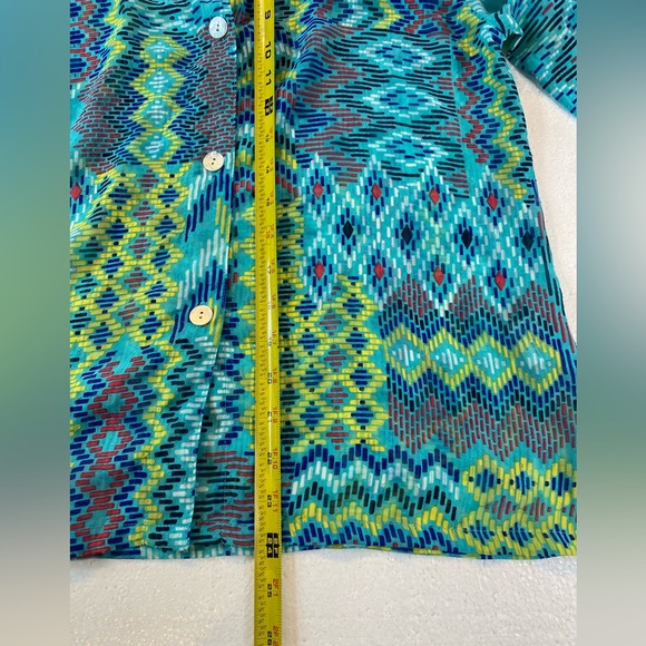 Ruby Rd. Multicolor Geometric Button-Up Blouse - Picture 3 of 7